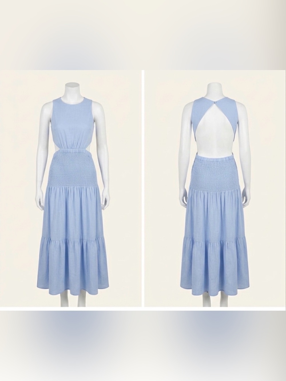 Petal & Pup Light Blue Backless Dress